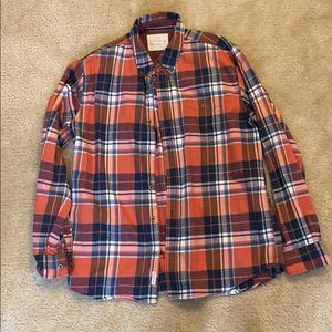 Weatherproof Vintage Flannel Shirt, Salmon / Blue